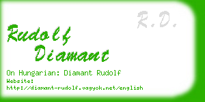 rudolf diamant business card